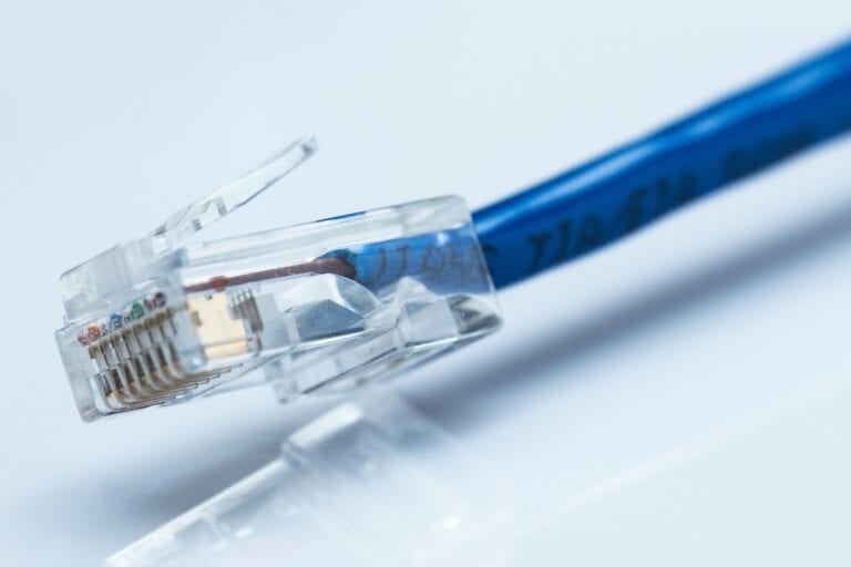 Blue ethernet cable